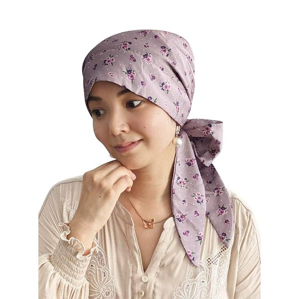 KISS MY LIFE Medical Hat, Care Hat, Women's, Anti-Cancer Chemicals, Cotton, Turban, Cute, Stylish, Hair Removal, Sleeping, Outing, Appearance Care, Indoor, Cancer, Stylish, Therapeutic, Scarf-Shaped