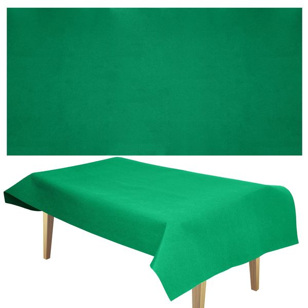 2 Pcs Felt Game Table Cover Rectangle 36 x 72 Inch Felt Card Poker Table Foldable Table Cover Green Table Cloth Mahjong Mat Poker Table Dominoes Game Table Topper for Casino Accessories, Green