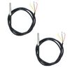 A-DIGISHUO 5pcs DS18B20 Temperature Sensor Temperature Probe Stainless Steel Package Waterproof 1M (5Pcs 2 Meter Kit)