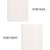 DALIX Ribbed Window Replacement Blinds Vertical Slats Ivory 64.5" Window 5 Pack