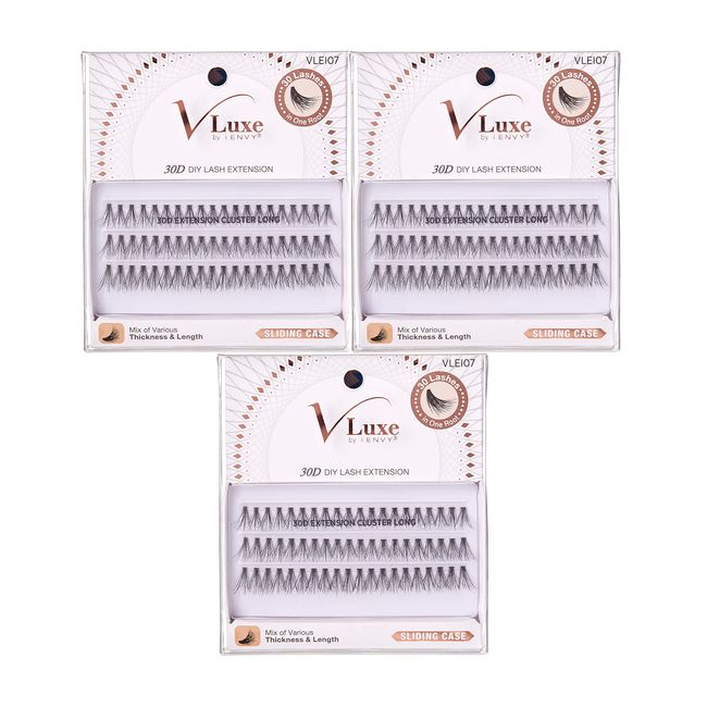 V Luxe by I-ENVY 30D Cluster Extension Long (3 PACK, VLEI07)