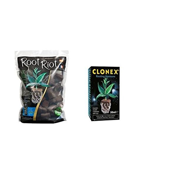GREENLIGHT GUYS root riot 50 cubes refill bag & clonex 50ml FREE MEASURING CUP