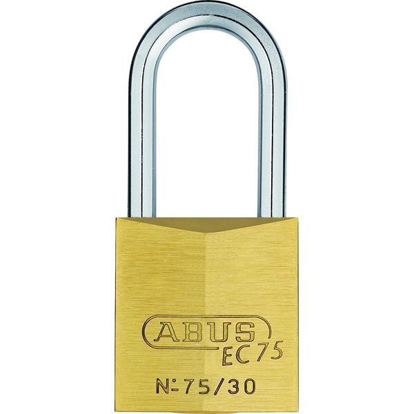 ABUS 27181 30 mm long shackle brass padlock with reversible key