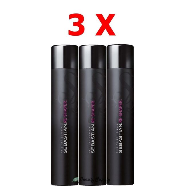 Sebastian 3 PACK Re-Shaper Strong Hold Hair Spray 10.6 oz PACK of 3