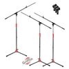 Microphone Boom Stand 3 PACK - GRIFFIN Telescoping Boom Tripod Studio Stage Mic