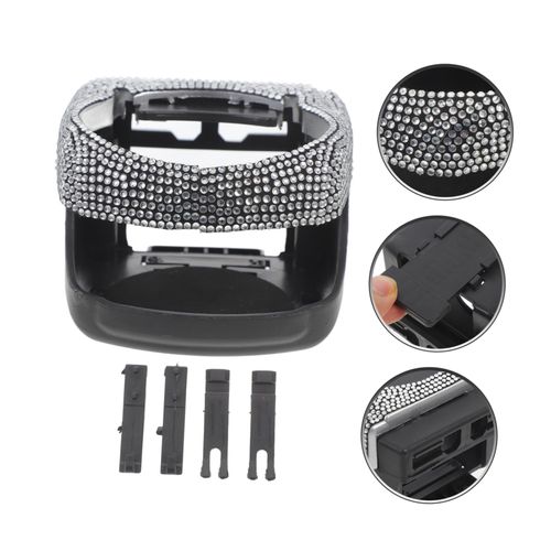 PACKOVE Car Air Vent Rhinestone Cup Holder Durable Plastic Drink Mount for Automotive Fits Bottles Stylish Vehicle Accessory for Convenient Beverage Storage
