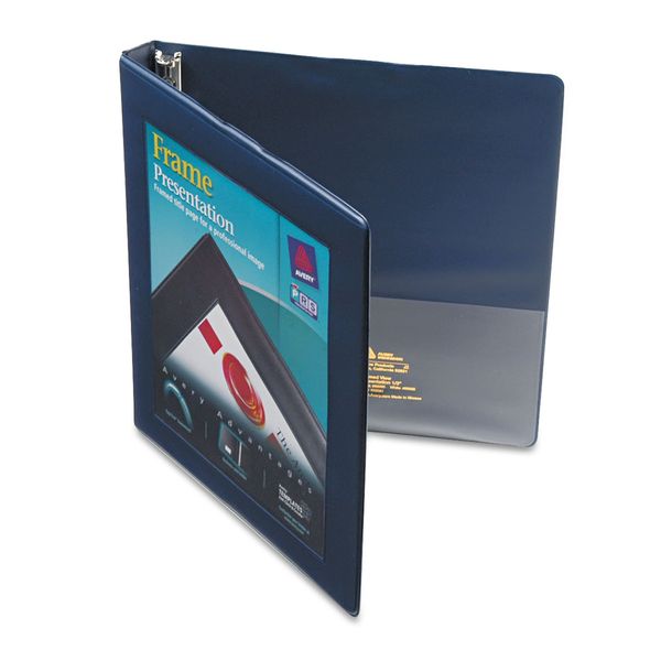 Avery Heavy-Duty Framed View 3 Ring Binder, 0.5" Slant Rings, 1 Navy Blue Binder (68051)