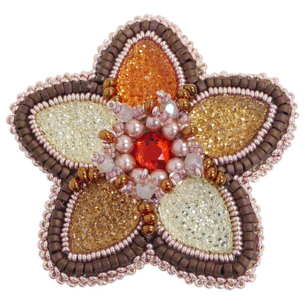 TOHO Bead Kit, TOHO Lab Series, DEMI Bead Making Accessories, Embroidered Beads, Star Brooch, TL-D-4