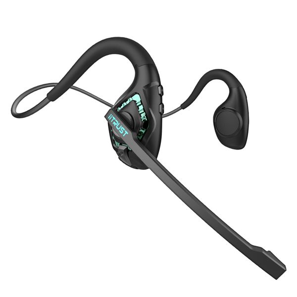 iitrust Earaku Bluetooth Headset, Japanese Voice Guide, Bluetooth 5.2, For Calling, Microphone Included, No Ear Blocking, Wireless Bluetooth, ENC Noise Canceling, Open Ear, IPX5, Waterproof,