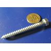 Zinc Hex Head Lag Screw 1/2 Hex Size 5/16 Thread x 3.00" Length, 50 pcs