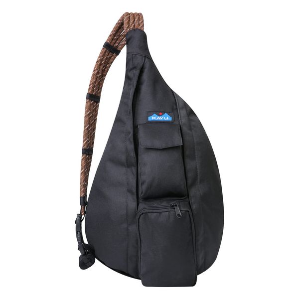 KAVU Rope Sling - Compact Lightweight Crossbody Bag - Jet Black