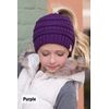Funky Junque Kids Beanie Tail - 1 Rainbow, 1 Solid Black (2 Pack)