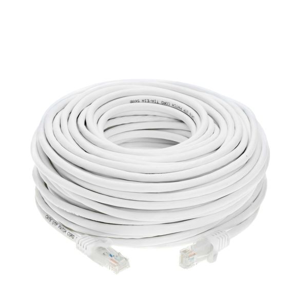 Cables Direct Online Cat5e 100FT Network Ethernet Patch Cable, 350Mhz Internet Wire, Compatible with PC, Laptop, Modem, Router, TVs, Printer Cord, Consoles for Home and Office, White