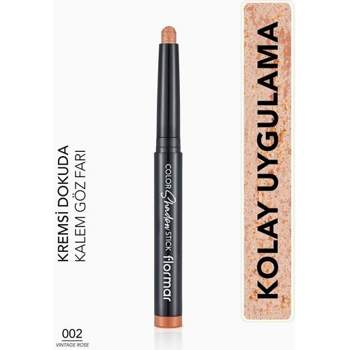 Color Shadow Yüksek Pigmentli & Işıltılı Asansörlü Kalem Göz Farı (002 Vintage Rose) 8682536039420