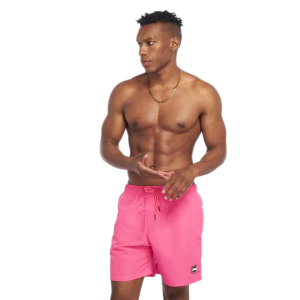 Urban Classics Men's Block Swim Shorts Trunks, Neonpink, 5XL