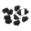 PATIKIL Latching Push Button Switch, 10 Pcs Bent Pin On/Off Self-lock DC 30V 1A Micro Control Switch for Flashlight Light Lamp Wall Outlet DIY, Black