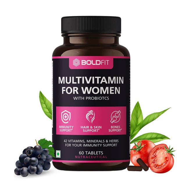 Boldfit Multivitamin For Women Probiotics Supplement 60 tablets