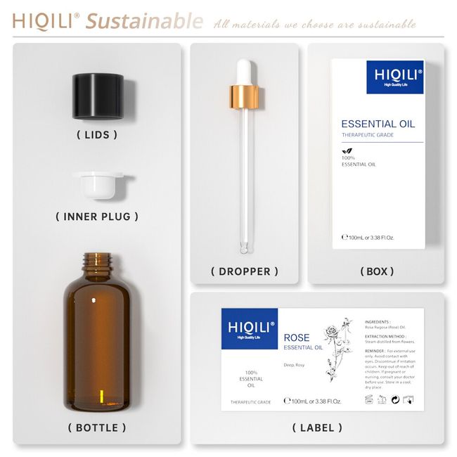 HIQILI 100ML Vanilla Essential Oils for Diffuser Humidifier Massage