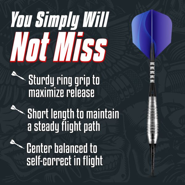 Shot! Darts Zen Budo 80% Tungsten Pro Throwing Darts Soft Tip Set, Professional – Made in New Zealand – Designed Dart Flights for Women & Men – Plastic Tip Bar Darts for Adults