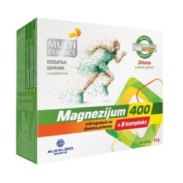 Magnesium 400 + B complex 20 sachets ALKALOID