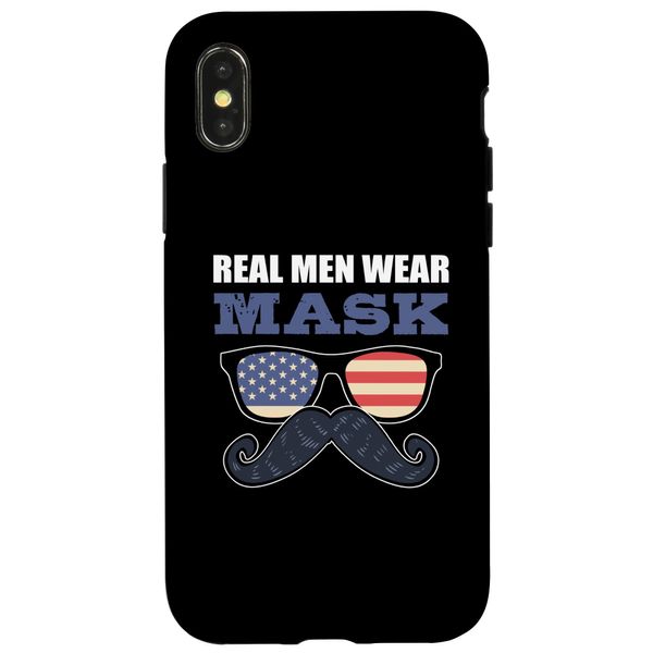 iPhone X/XS Men Wear Masks Bearded Man Case