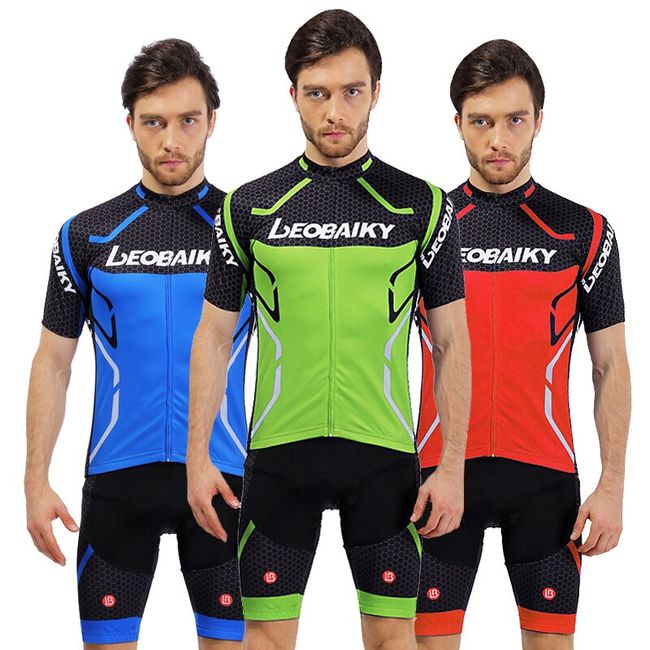  Cycling Jersey Set for Men Biking Shorts with Padding