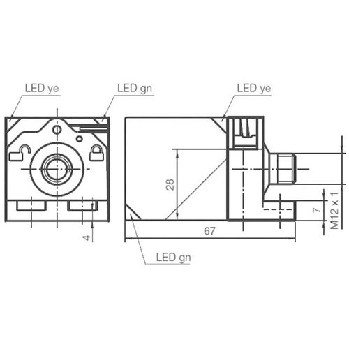 Pepperl Fuchs Nbb20-L2-A2-V1 Inductive Proximity Switch, 10-30 Vdc Nbb20-L2-A2-V1