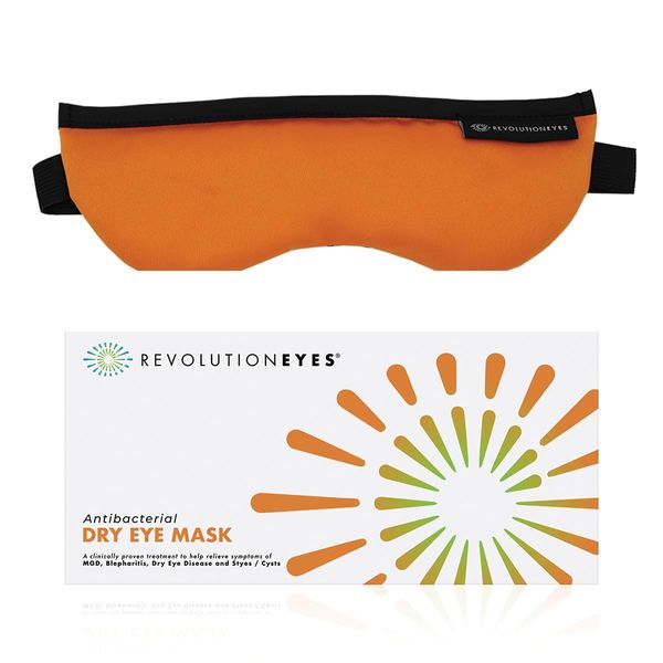 Revolutioneyes Heated Dry Eye Mask - Moist Heat for Dry Eye Relief, Washable & Reusable Hot Eye Compress for MGD, Blepharitis Dry Eye & Styes, Antibacterial Protection with Sterileyes