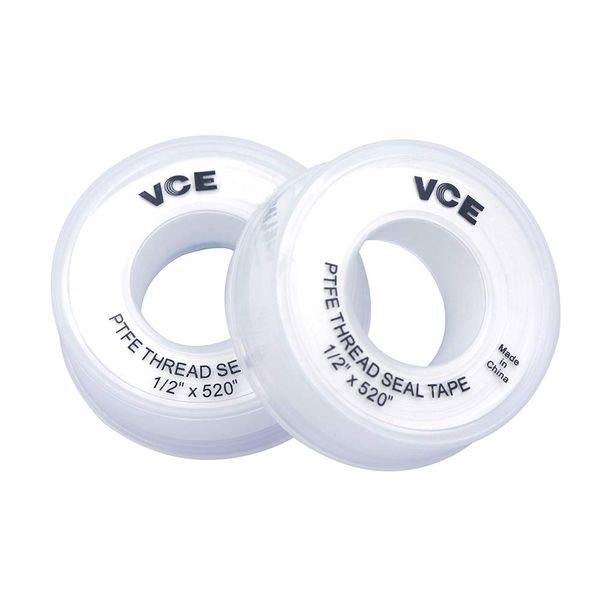 VCE 2 Pack PTFE Industrial Sealant Tape White Thread Seal Tape,12mm x 13m