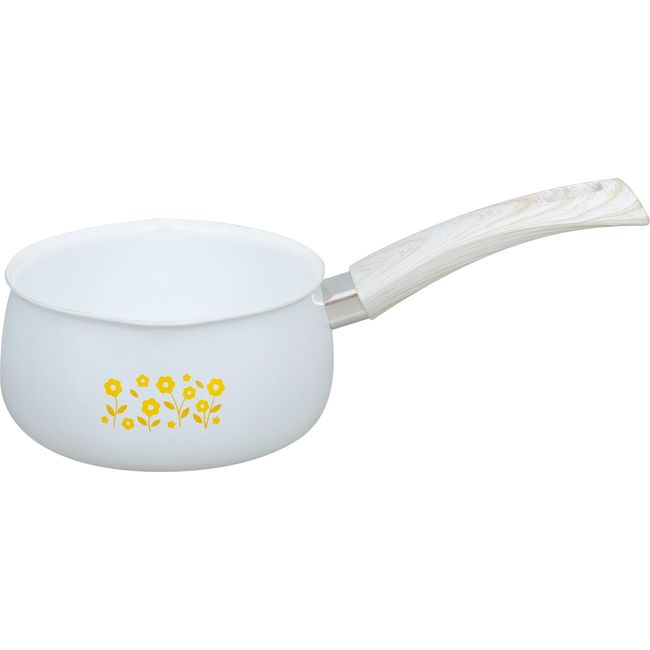 Wahei Freiz RB-2862 Retro Style Milk Pan, 6.3 inches (16 cm), White, White, Induction Gas Retreat