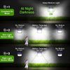 CLAONER Solar Power 128 LED Lights PIR Motion Sensor Outdoor Security Lamp Wall