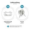 ledscom.de 6 pcs. recessed Ceiling Frame RIR recessed Frame White matt Angular (LED/Halogen/MR16/50mm) incl. GU5.3 Socket