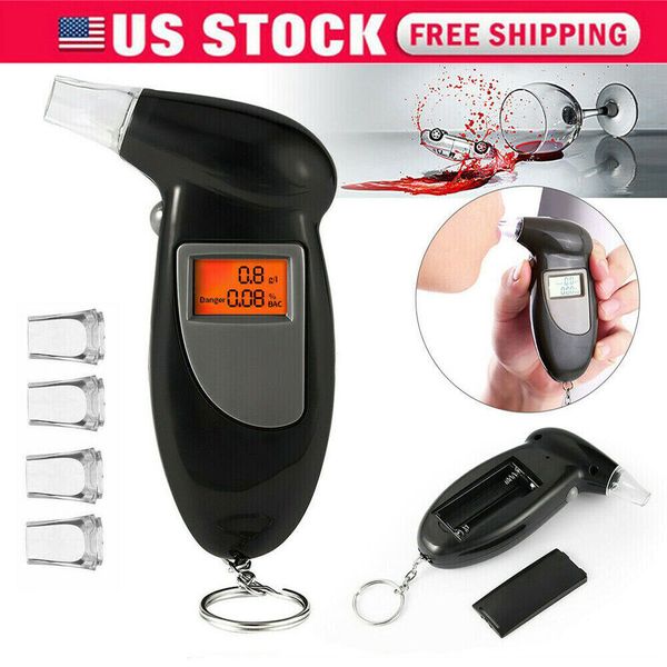 Digital LCD Police Breath Breathalyzer Test Alcohol Tester Analyzer Detector NE*