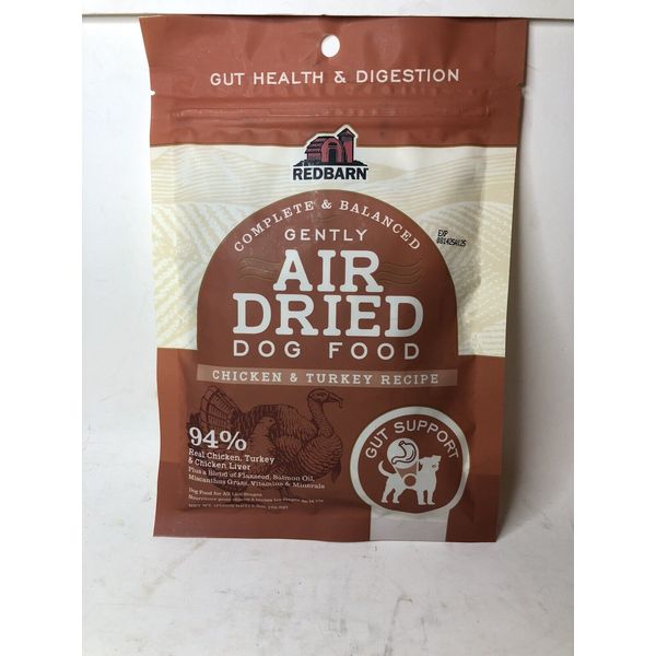 Redbarn Gently Air Dried Dog Food 2.5 oz. Bag Chicken & Turkey Red Barn Recipe