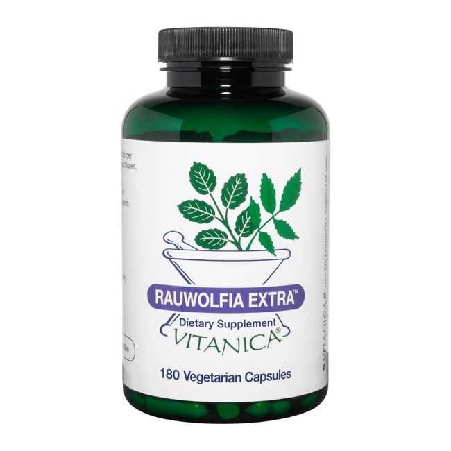 Vitanica, Rauwolfia Extra, Blood Pressure & Cardio Support, Vegan, 180 capsules