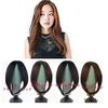 LESUN Hair Extensions, Bangs Wig, Center Part Side, Clip, Fully Hand Planted, Human Hair, Natural, Medical Use, Small Face Effect, One-Touch Extensions, Easy Installation, Fluffy, Heat Resistant Fiber Whorl, With Sides, Natural Black, Dark Brown, Light Br