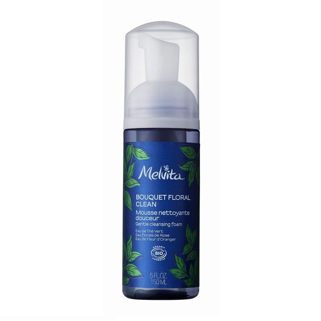 Melvita Flower Bouquet, Clean, Whipped Wash, 5.1 fl oz (150 ml) Face Washing Garden Floral Scent