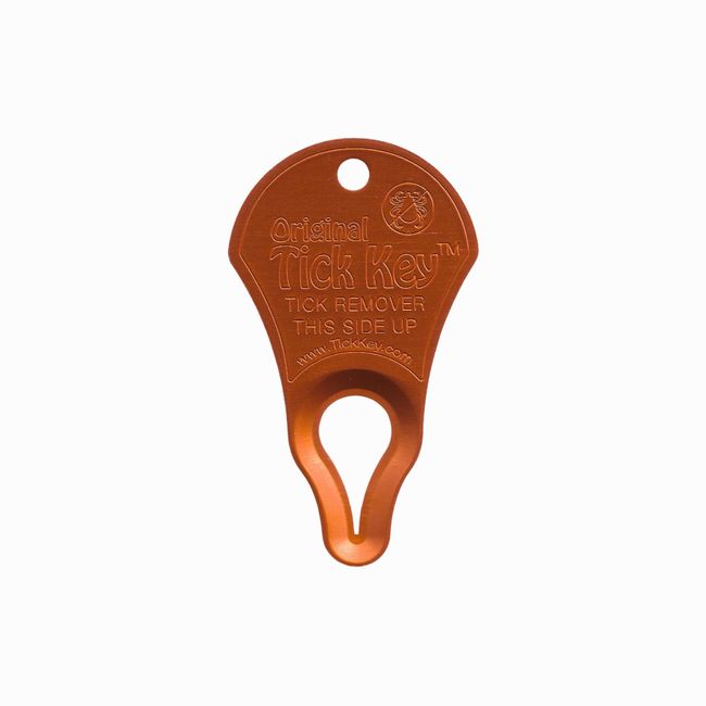 The Original Tick Key - Tick Detaching Device - Portable, Safe and Highly Effective Tick Detaching Tool (Orange)