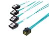 miniSAS HD to SATA Fanout Cable with Latch (50cm)