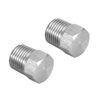Stainless Steel Outer Hex Thread Socket Pipe Plug Fitting 1/4" NPT Male Thread Pipe Countersunk Pipe Connector Fittings(PT1/8)