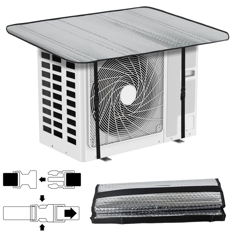 DEWEL Air Conditioner Outdoor Unit Heat Shield Sheet, Air Conditioner ...