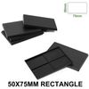Evemodel Rectangle Model Bases Black Plastic for Wargames Table Top (50 * 75mm-12pcs)