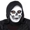 (BOX6) Adult Plastic Black & Bone Horror Skull Mask