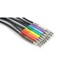 Hosa TTS-830 1ft Patch Cables BANTAM PLUGS Balanced TT TRS to Same Leads 8pcs