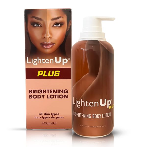 LightenUp Skin Brightening Lotion - 13.5oz - Fade Dark Spots on Body, Knees, Elbows - with Jamaican Castor Oil & Shea Butter