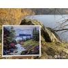 Merejka Cross Stitch Set Mountain Railway Counted Pattern 38.5 x 31 cm
