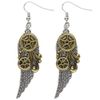Widmann generique Steampunk Cog and Feather Earrings for Adults