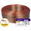 toolcity Speaker Cable Twin Wire 2x0.75 mm² 50m Transparent
