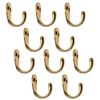 10 Pack Warwick Polished Brass Single Coat, Robe, Towel, Utility Hook BH2001PB