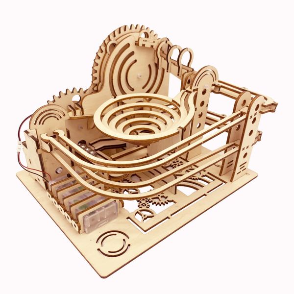 3D Puzzle Wooden Marble Run for Adults DIY Model Kit Assembly Wood Crafts Mechanical Puzzle for Kids Age 14+ Years Old